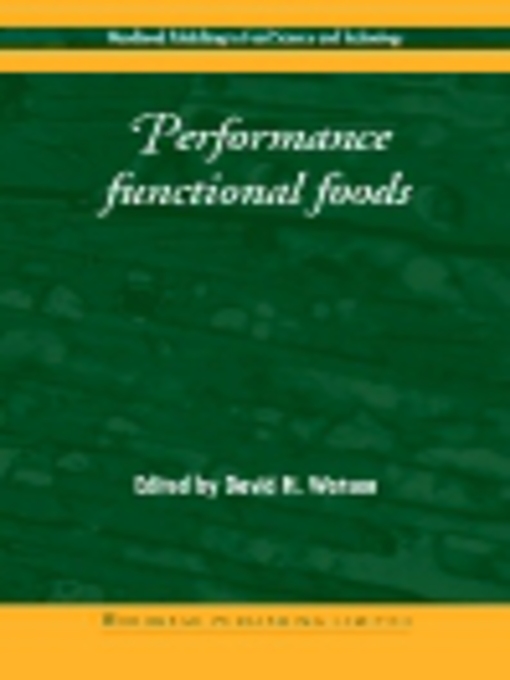 Upplýsingar um Performance Functional Foods eftir David Watson - Biðlisti